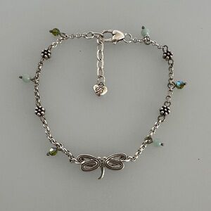 Brighton Silver Dragonfly Charm Bracelet